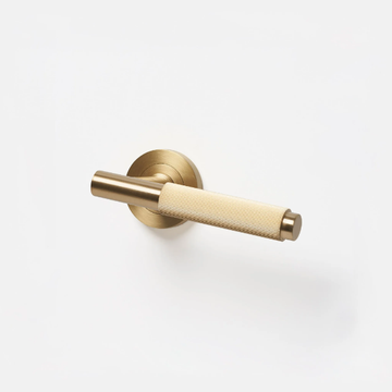LINEAR - Brass door handle on rose by Lo & Co Interiors - view 3